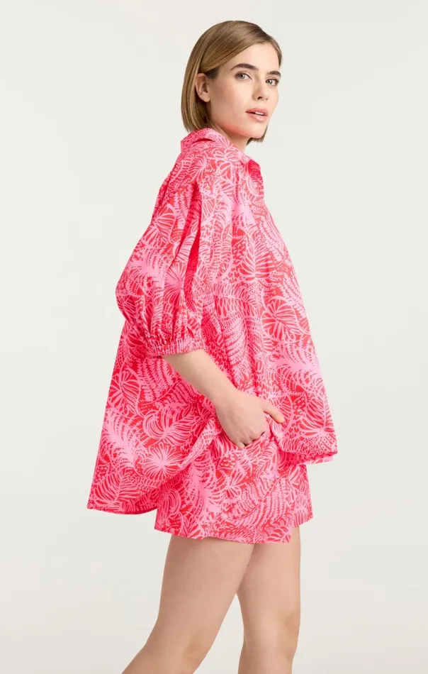 Cinq Sept Tropical Inkblot Jacques Top Bisoububblegum Women Coverups