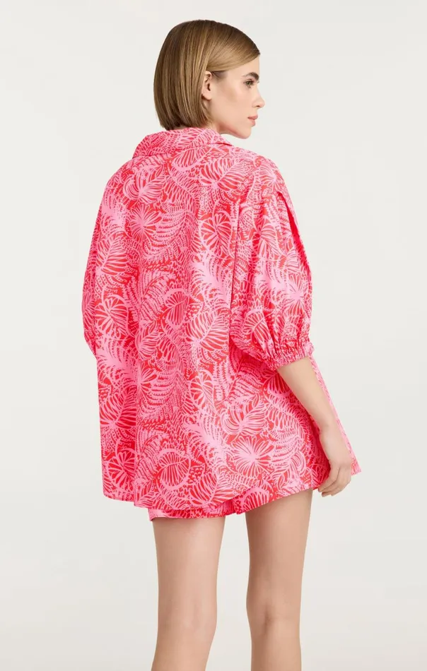 Cinq Sept Tropical Inkblot Jacques Top Bisoububblegum Women Coverups