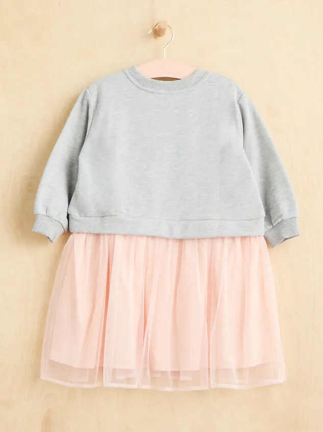 Clara Tulle Sweatshirt Dress Greypink Girl Altar039d State Dresses