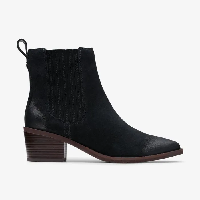 Clarks Ankle Boots Morzine Top Ankle Boot Black Suede 8211 Women
