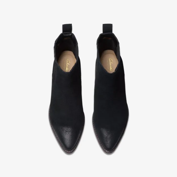 Clarks Ankle Boots Morzine Top Ankle Boot Black Suede 8211 Women
