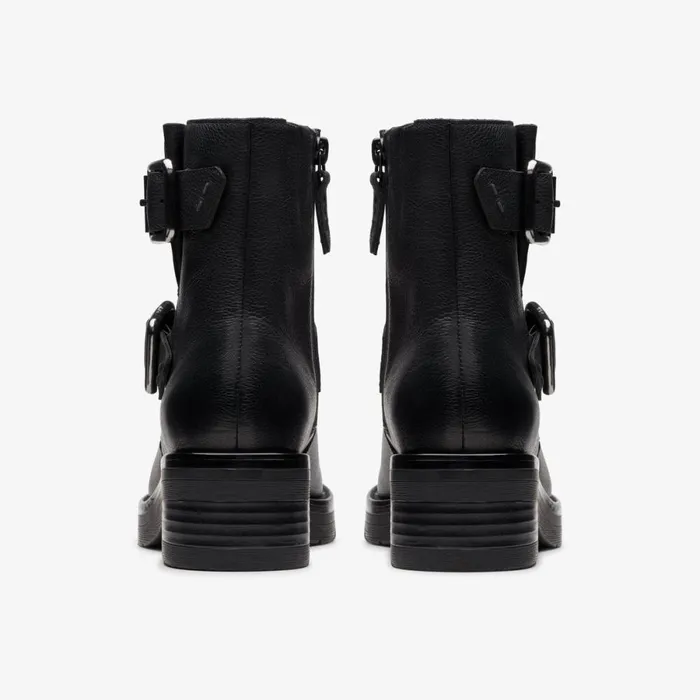 Clarks Ankle Boots Rebelle Buckle Black Leather 8211 Women