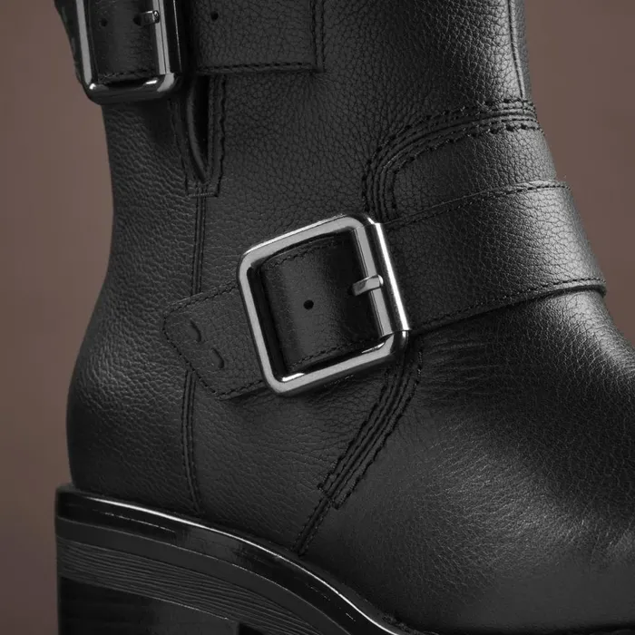 Clarks Ankle Boots Rebelle Buckle Black Leather 8211 Women