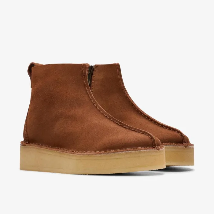 Clarks Ankle Boots Trek Wedge Ankle Boot Mocha Bisque Suede 8211 Women