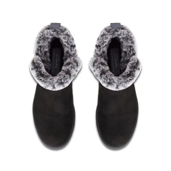 Clarks Black Boots Brinkley Fur Black 8211 Women