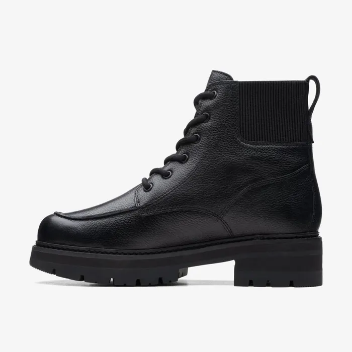 Clarks Black Boots Orianna Mid Black Warmlined Leather 8211 Women