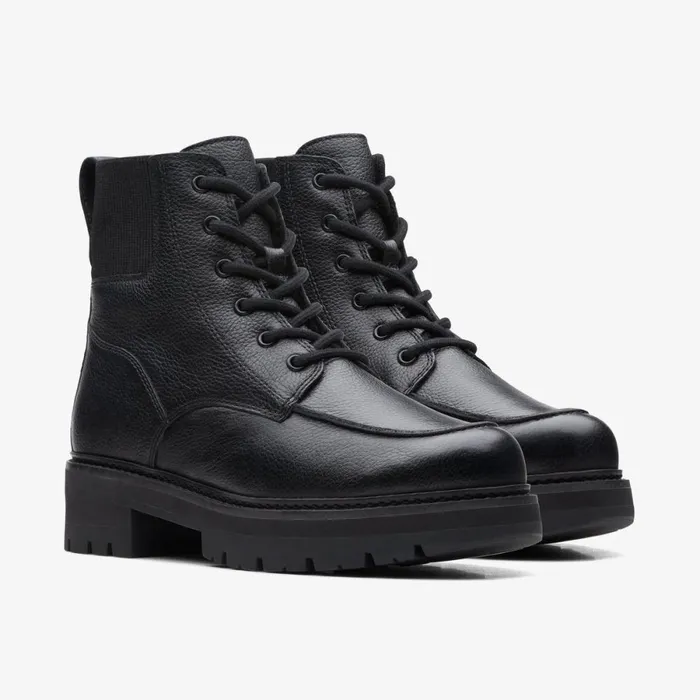 Clarks Black Boots Orianna Mid Black Warmlined Leather 8211 Women