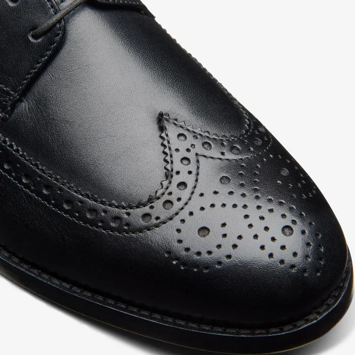 Clarks Black Shoes Craft James Tip Brogue Black Leather 8211 Men
