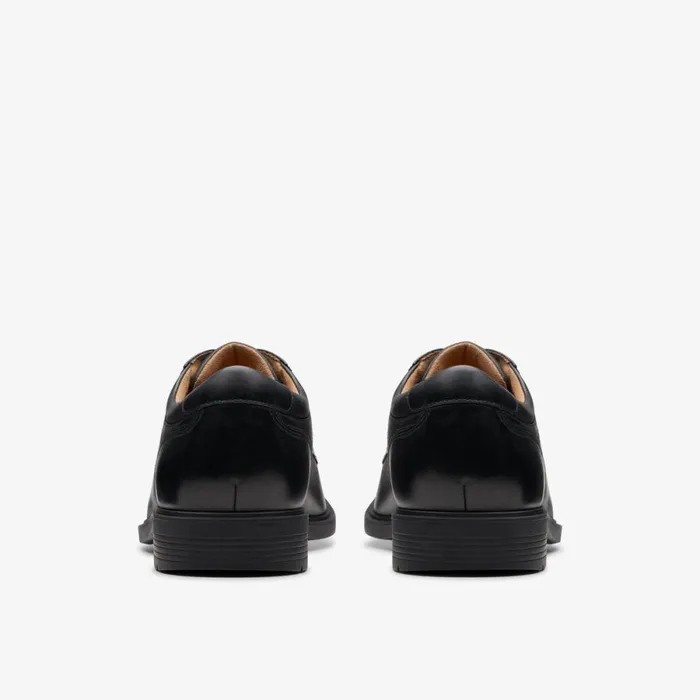 Clarks Black Shoes Eldredge Plain Black Leather 8211 Men