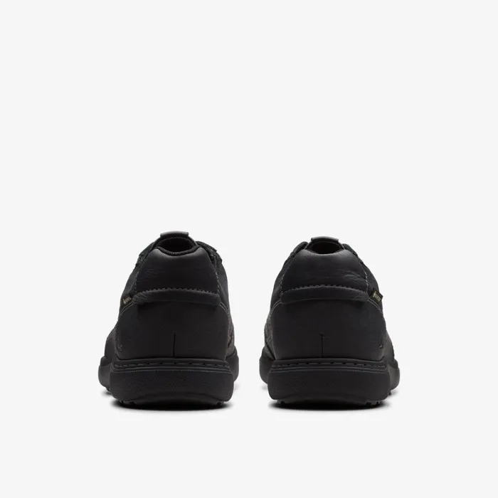 Clarks Black Shoes Mapstone Lo GoreTex Black Leather 8211 Men