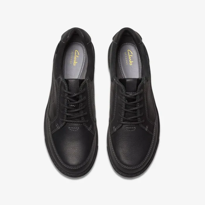 Clarks Black Shoes Mapstone Lo GoreTex Black Leather 8211 Men