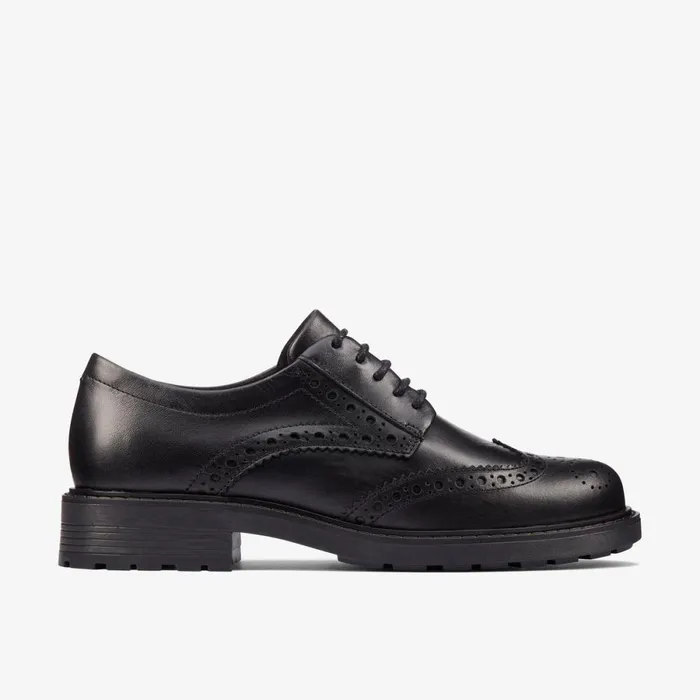 Clarks Black Shoes Orinoco 2 Limit Black Leather 8211 Women