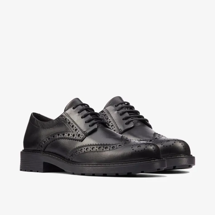 Clarks Black Shoes Orinoco 2 Limit Black Leather 8211 Women