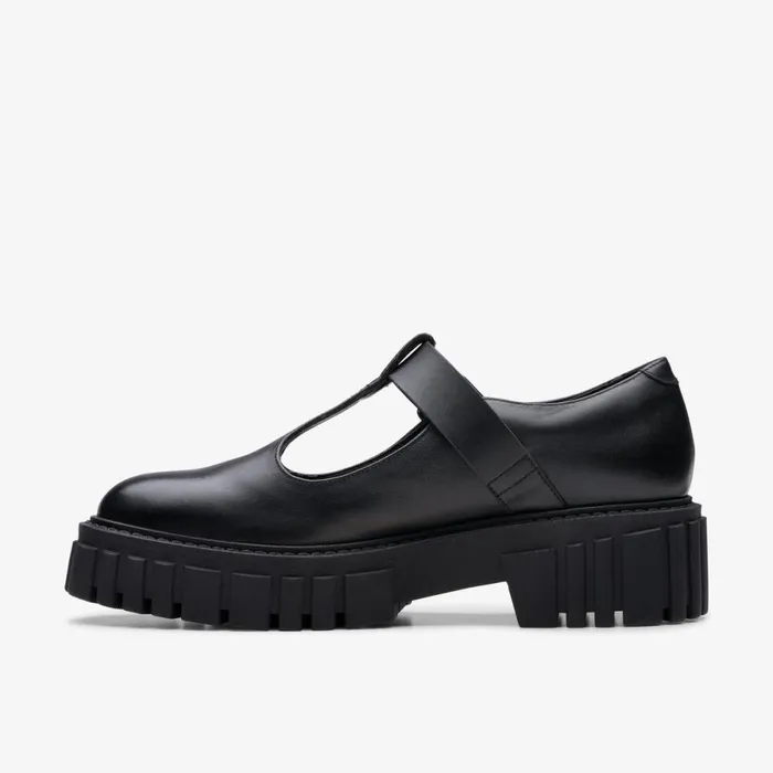 Clarks Black Shoes Page Bar Black Leather 8211 Women