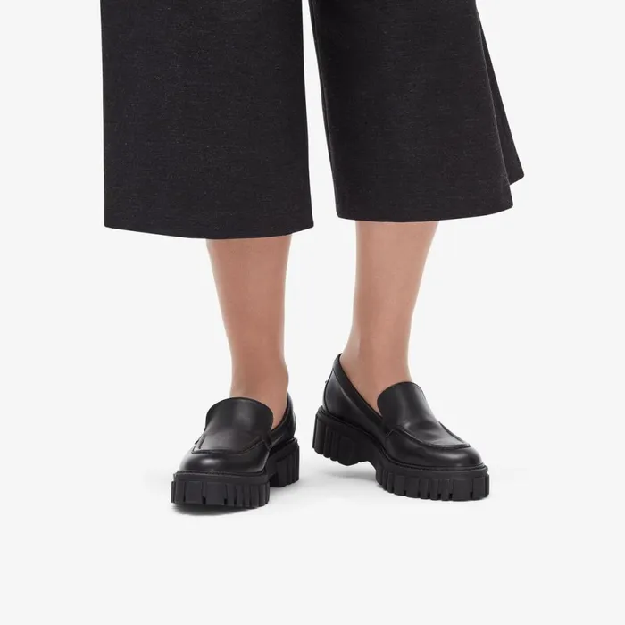 Clarks Black Shoes Page Loafer Black Leather 8211 Women