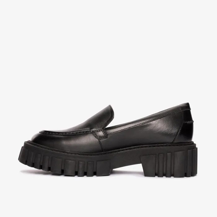 Clarks Black Shoes Page Loafer Black Leather 8211 Women