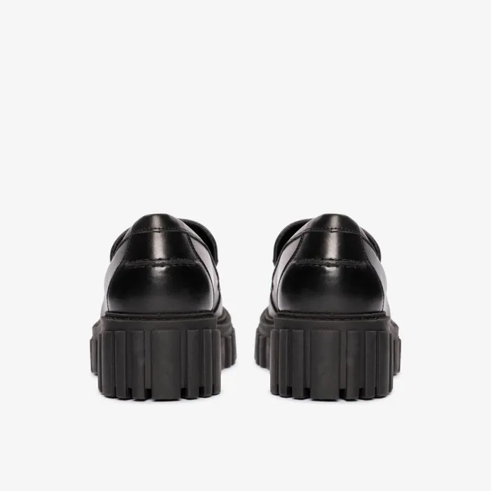 Clarks Black Shoes Page Loafer Black Leather 8211 Women