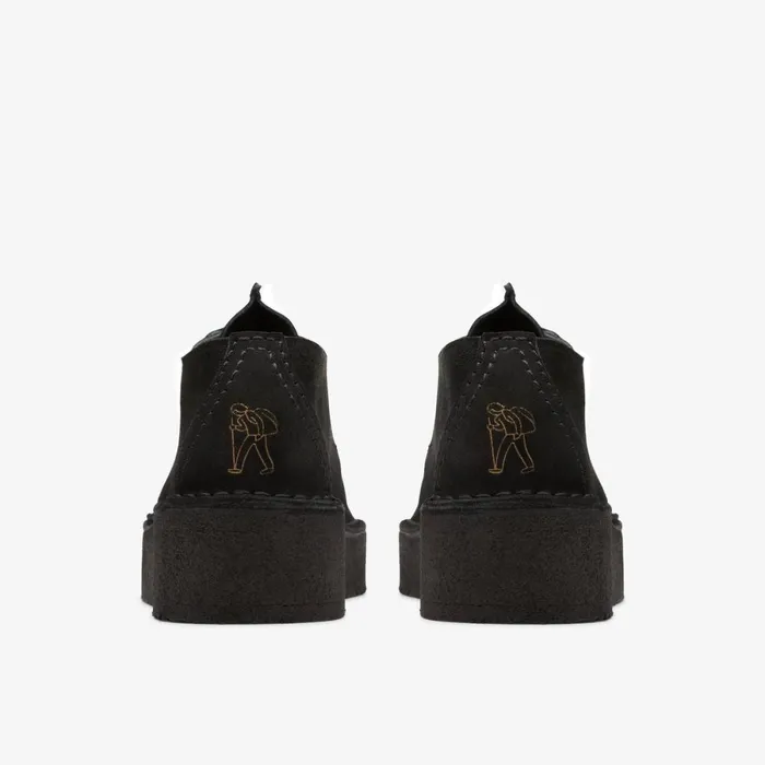 Clarks Black Shoes Trek Wedge Black Suede 8211 Women