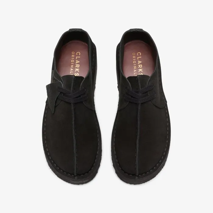 Clarks Black Shoes Trek Wedge Black Suede 8211 Women