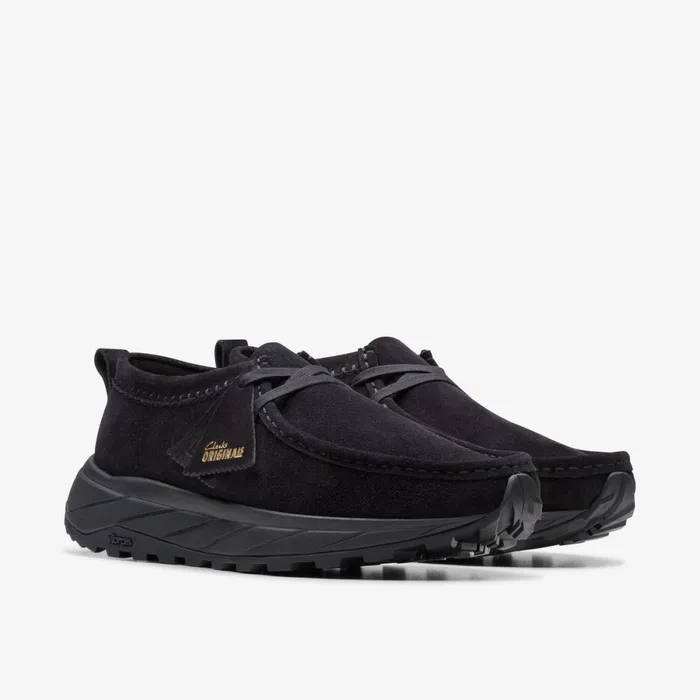 Clarks Black Shoes Walla Eden Lo Black Suede 8211 Men