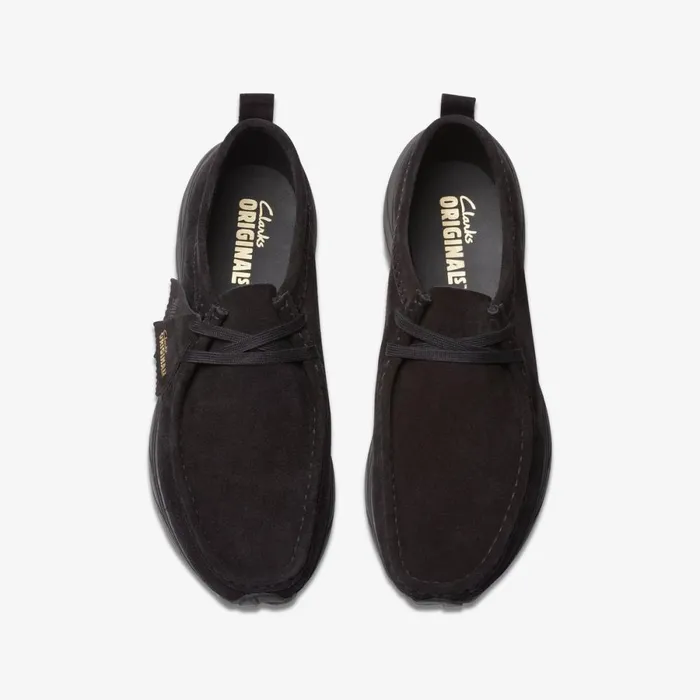Clarks Black Shoes Walla Eden Lo Black Suede 8211 Men