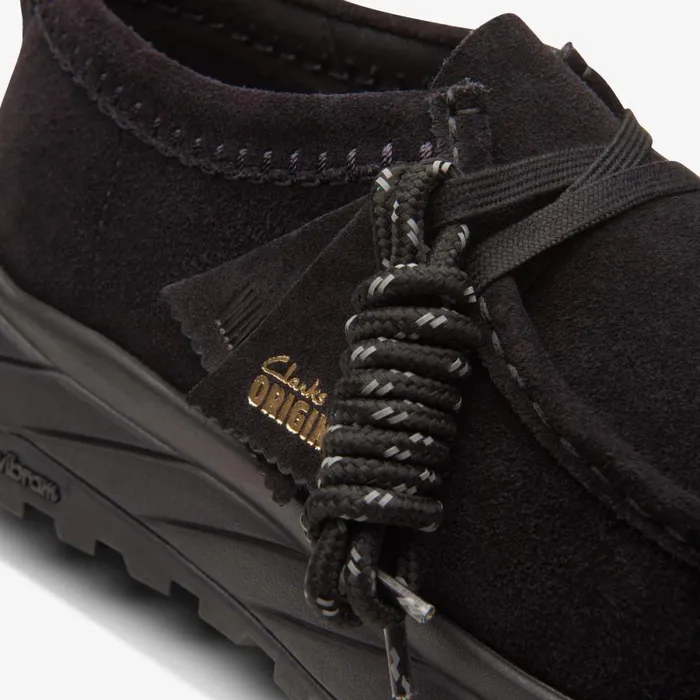 Clarks Black Shoes Walla Eden Lo Black Suede 8211 Men