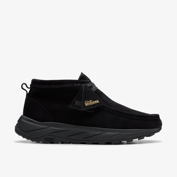 Clarks Black Shoes Wallabee Eden Blackblack Suede 8211 Men