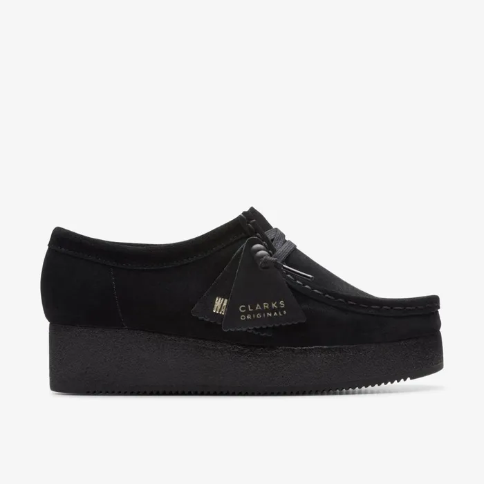 Clarks Black Shoes Wallacraft Bee Black Suede 8211 Women