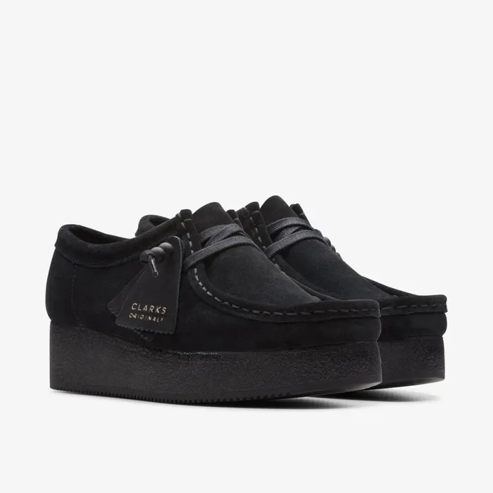 Clarks Black Shoes Wallacraft Bee Black Suede 8211 Women