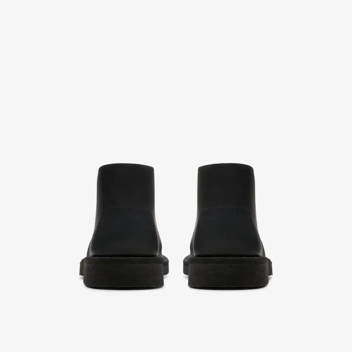 Clarks Boots Desert Boot Older Black Leather 8211 Kids
