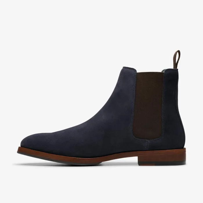 Clarks Chelsea Boots Craft James Top Chelsea Boot Navy Suede 8211 Men