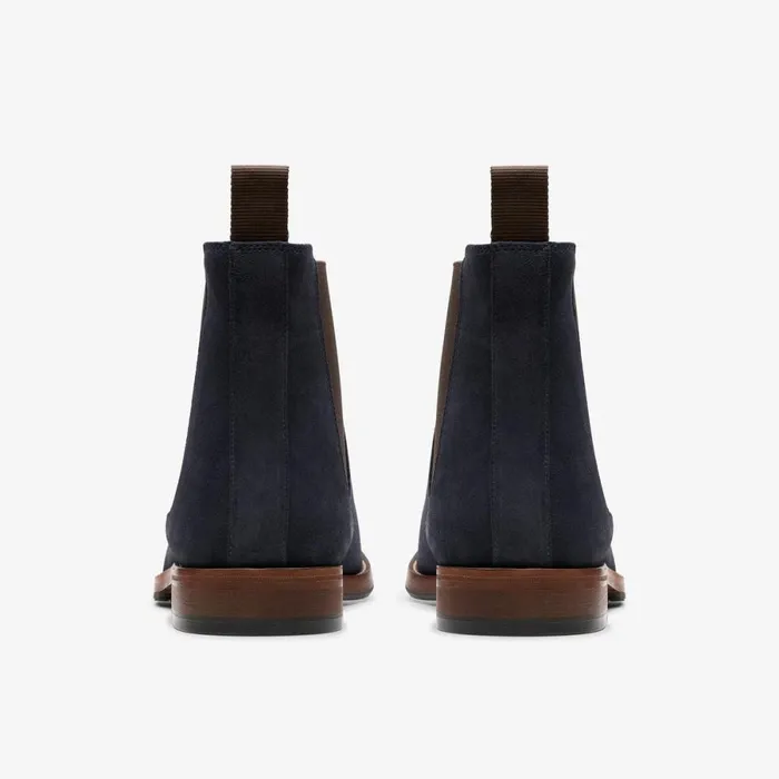 Clarks Chelsea Boots Craft James Top Chelsea Boot Navy Suede 8211 Men