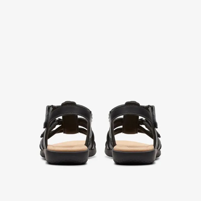 Clarks Flat Sandals Elizabelle Sky Black Leather 8211 Women