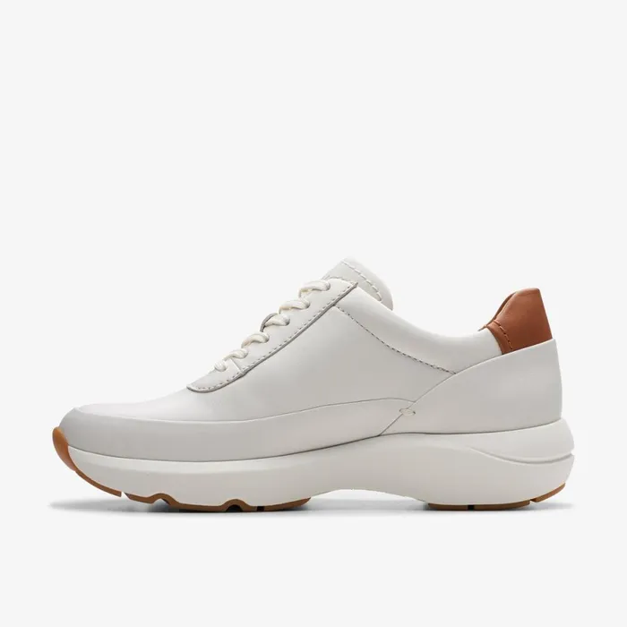 Clarks Flat Shoes Tivoli Zip Off White Leather 8211 Women