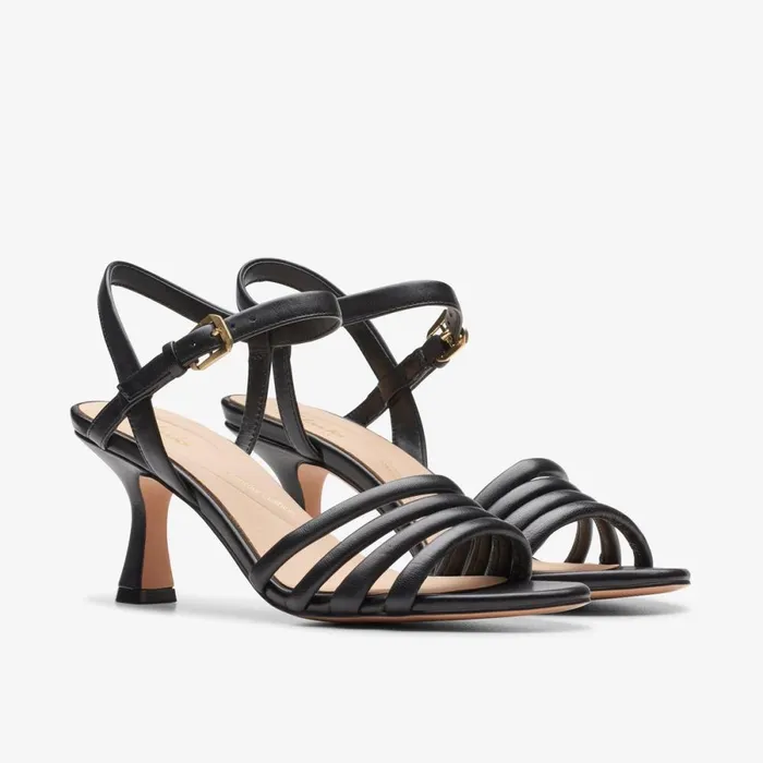 Clarks Heels Amali May Black Leather 8211 Women