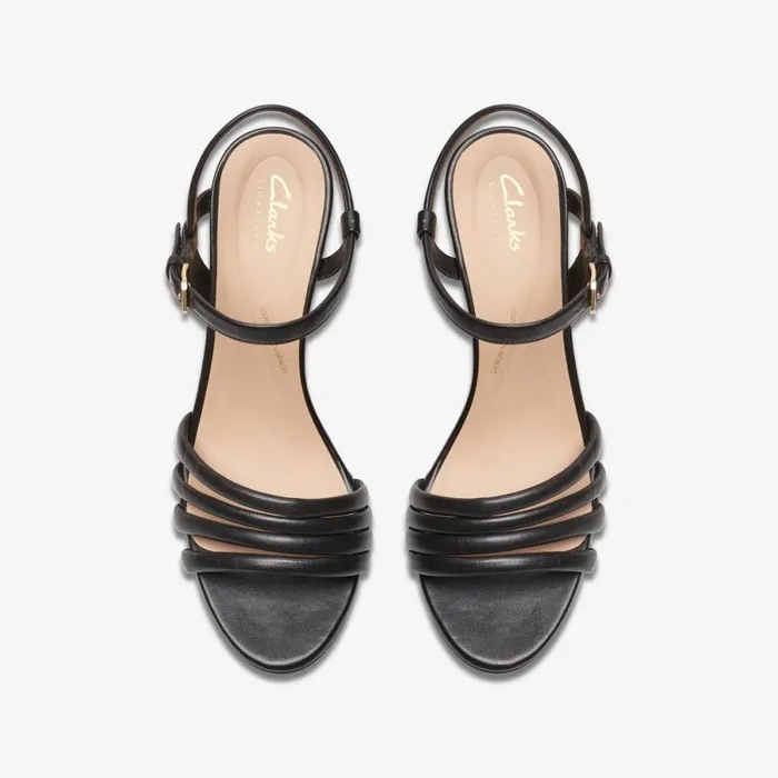 Clarks Heels Amali May Black Leather 8211 Women
