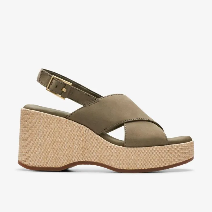 Clarks Heels Manon Wish Olive Nubuck 8211 Women