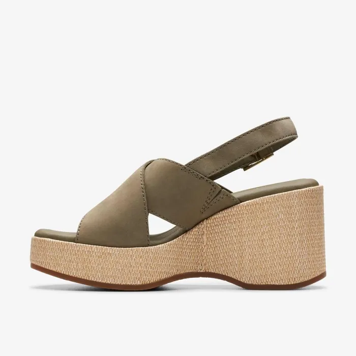 Clarks Heels Manon Wish Olive Nubuck 8211 Women