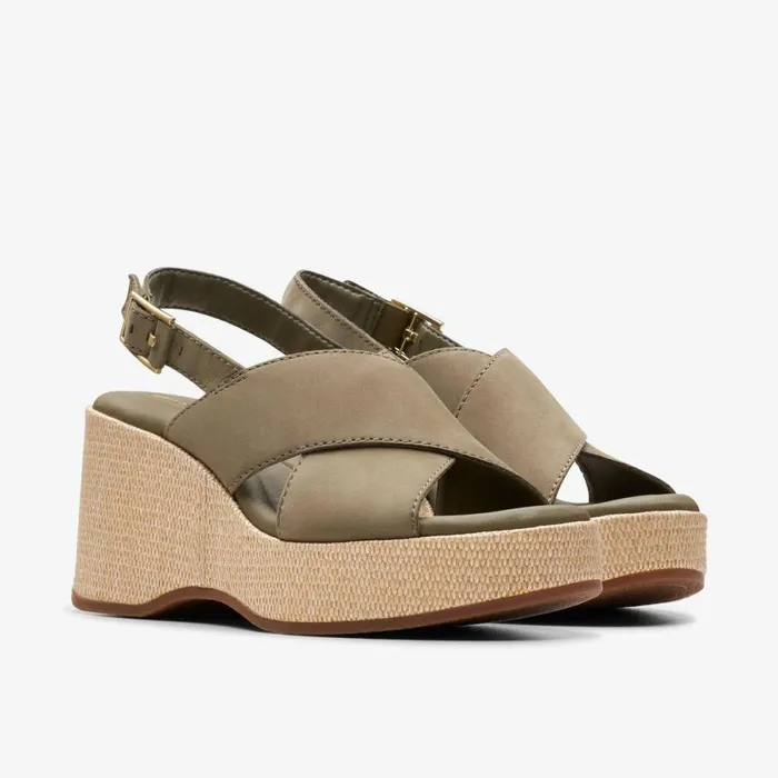 Clarks Heels Manon Wish Olive Nubuck 8211 Women
