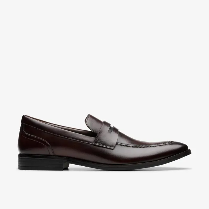 Clarks Loafers Brandon Step Loafer Dark Brown Leather 8211 Men