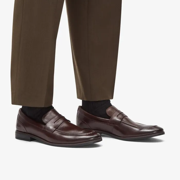 Clarks Loafers Brandon Step Loafer Dark Brown Leather 8211 Men