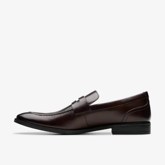 Clarks Loafers Brandon Step Loafer Dark Brown Leather 8211 Men