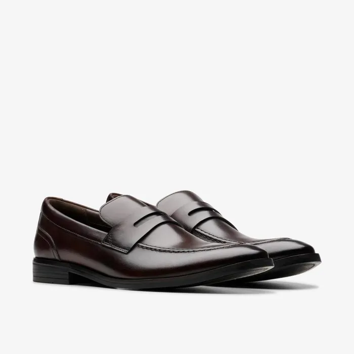 Clarks Loafers Brandon Step Loafer Dark Brown Leather 8211 Men