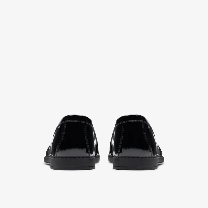 Clarks School Shoes Scala Loafer Youth Black Patent 8211 Kids