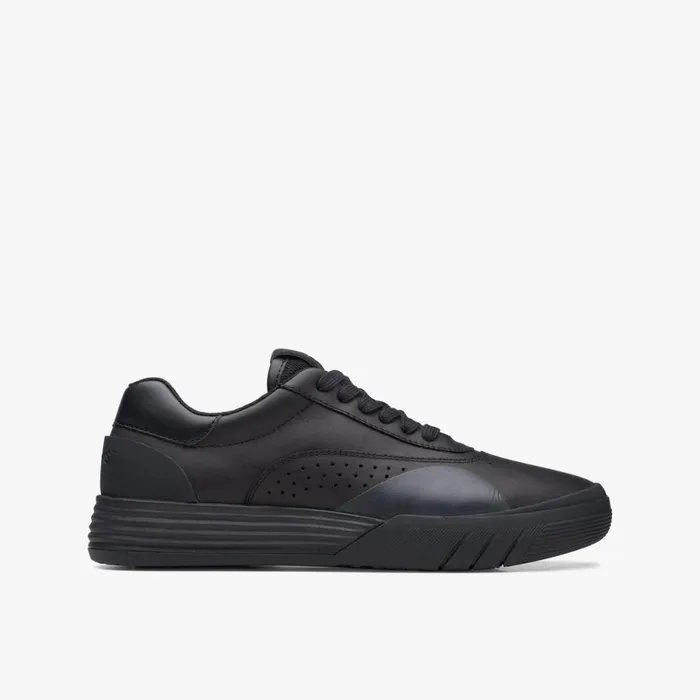 Clarks Trainers Cica Older Black Leather 8211 Kids