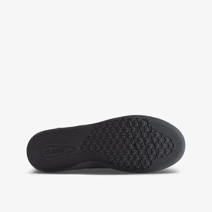 Clarks Trainers Cica Older Black Leather 8211 Kids