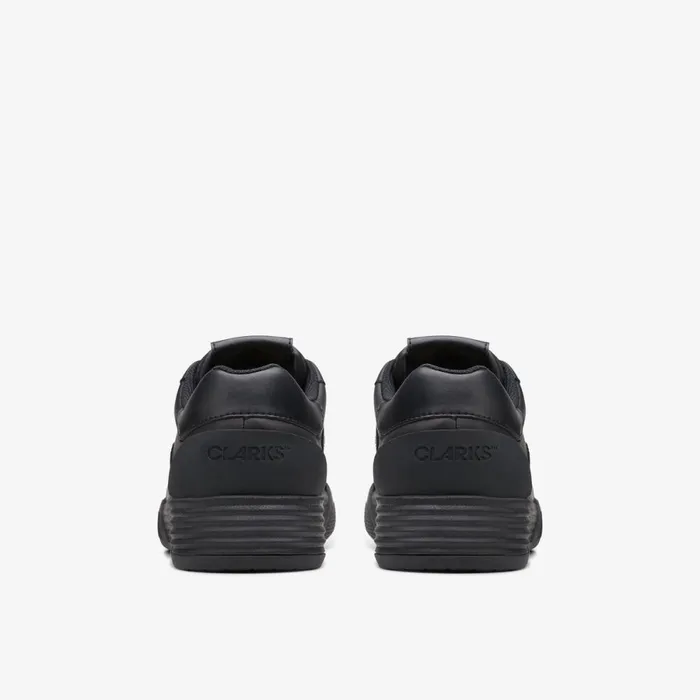 Clarks Trainers Cica Older Black Leather 8211 Kids