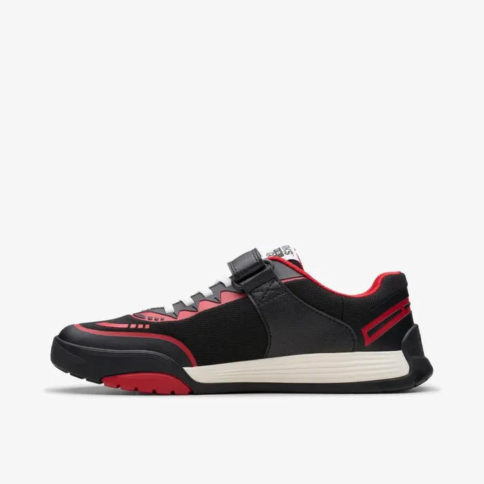 Clarks Trainers Cica Star Flex Youth Blackred 8211 Kids