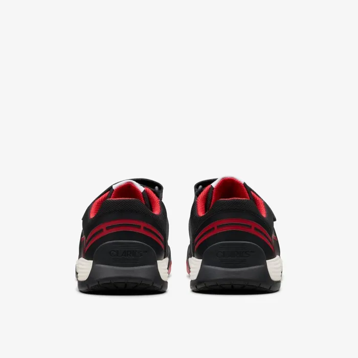 Clarks Trainers Cica Star Flex Youth Blackred 8211 Kids