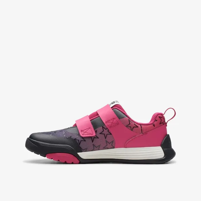 Clarks Trainers Cica Star Run Pink Combination Synthetic 8211 Kids